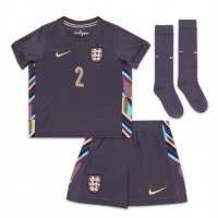 Maglia Calcio Inghilterra Kyle Walker #2 Seconda Divisa Bambino Europei 2024 Manica Corta (+ pantaloncini)